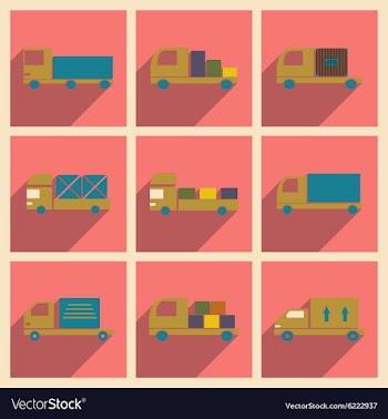 Flat with shadow concept and mobile application vector image