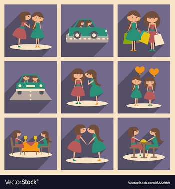 Flat with shadow concept and mobile application vector image