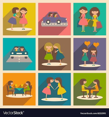 Flat with shadow concept and mobile application vector image