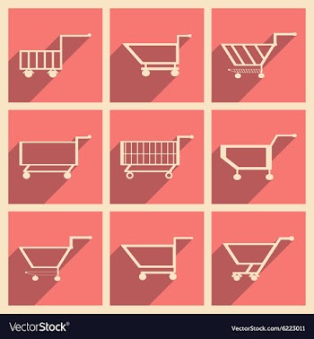 Flat with shadow concept and mobile application vector image