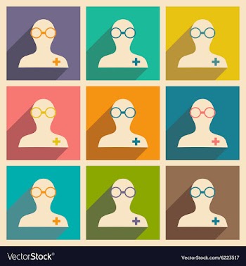 Flat with shadow concept and mobile application vector image