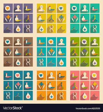 Flat with shadow concept and mobile application vector image