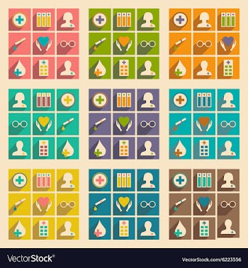 Flat with shadow concept and mobile application vector image