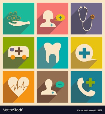Flat with shadow concept and mobile application vector image