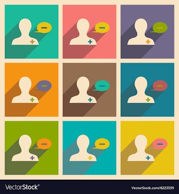 Flat with shadow concept and mobile application vector image