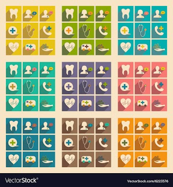 Flat with shadow concept and mobile application vector image