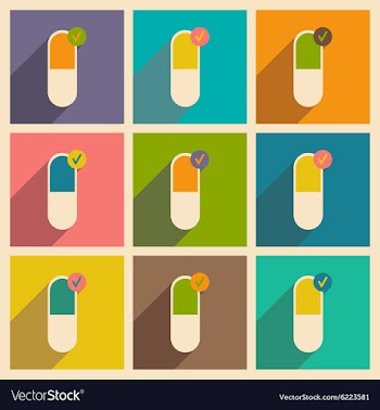 Flat with shadow concept and mobile application vector image