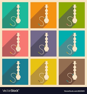 Flat with shadow concept and mobile application vector image