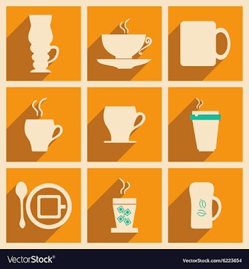 Flat with shadow concept and mobile application vector image