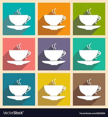 Flat with shadow concept and mobile application vector image