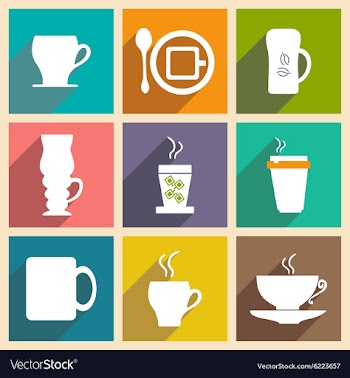 Flat with shadow concept and mobile application vector image