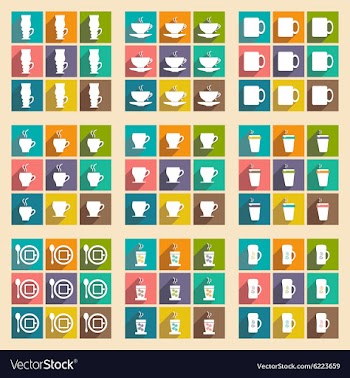 Flat with shadow concept and mobile application vector image