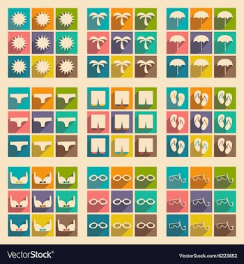 Flat with shadow concept and mobile application vector image