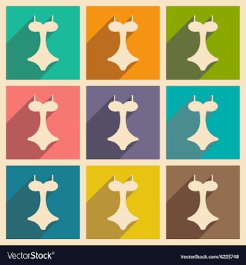 Flat with shadow concept and mobile application vector image