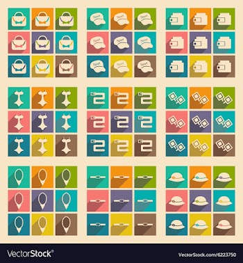 Flat with shadow concept and mobile application vector image