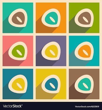 Flat with shadow concept and mobile application vector image