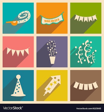 Flat with shadow concept and mobile application vector image