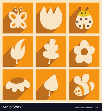 Flat with shadow concept and mobile application vector image