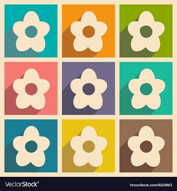 Flat with shadow concept and mobile application vector image