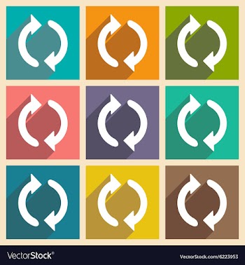 Flat with shadow concept and mobile application vector image