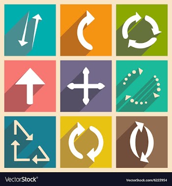 Flat with shadow concept and mobile application vector image