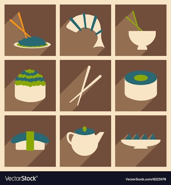 Flat with shadow concept and mobile application vector image