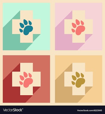 Flat with shadow concept and mobile application vector image