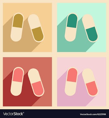 Flat with shadow concept and mobile application vector image