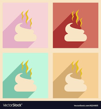 Flat with shadow concept and mobile application vector image