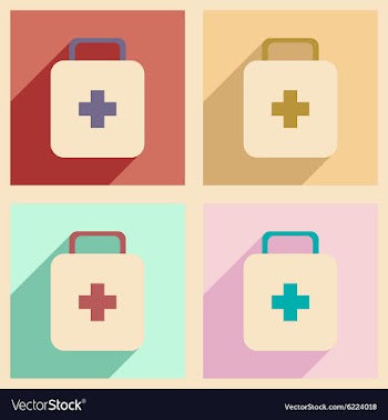 Flat with shadow concept and mobile application vector image