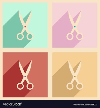 Flat with shadow concept and mobile application vector image