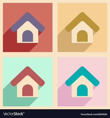 Flat with shadow concept and mobile application vector image