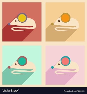 Flat with shadow concept and mobile application vector image