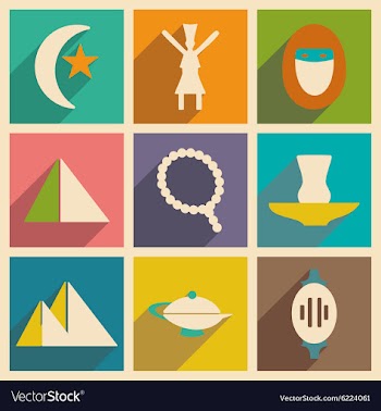 Flat with shadow concept and mobile application vector image