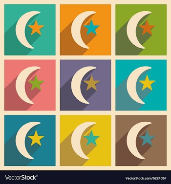 Flat with shadow concept and mobile application vector image