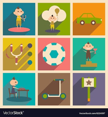 Flat with shadow concept and mobile application vector image