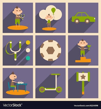 Flat with shadow concept and mobile application vector image