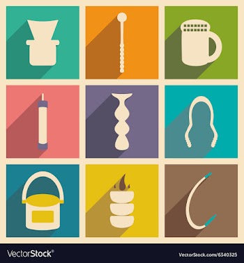 Flat with shadow concept and mobile application vector image