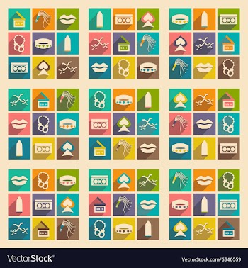 Flat with shadow concept and mobile application vector image