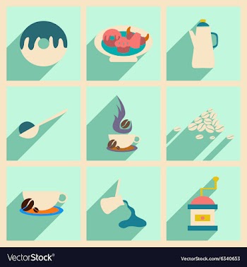 Flat with shadow concept and mobile application vector image
