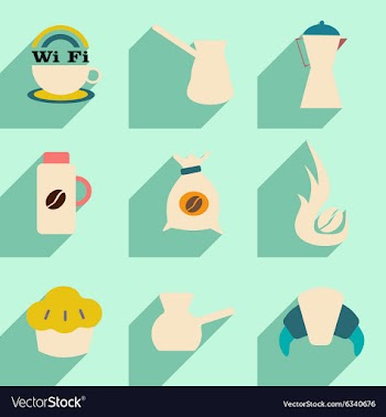 Flat with shadow concept and mobile application vector image