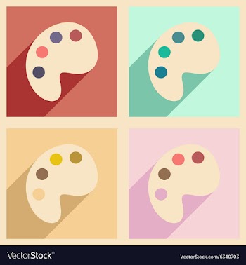 Flat with shadow concept and mobile application vector image