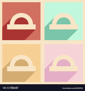 Flat with shadow concept and mobile application vector image