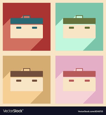 Flat with shadow concept and mobile application vector image