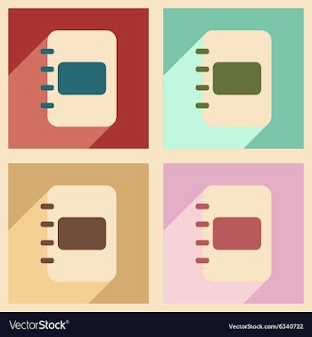 Flat with shadow concept and mobile application vector image