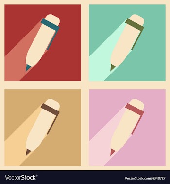 Flat with shadow concept and mobile application vector image