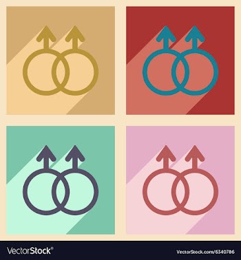 Flat with shadow concept and mobile application vector image
