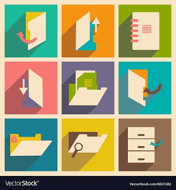Flat with shadow concept and mobile application vector image