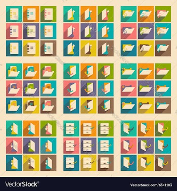 Flat with shadow concept and mobile application vector image