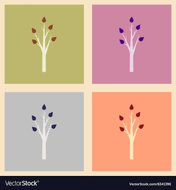 Flat with shadow concept and mobile application vector image